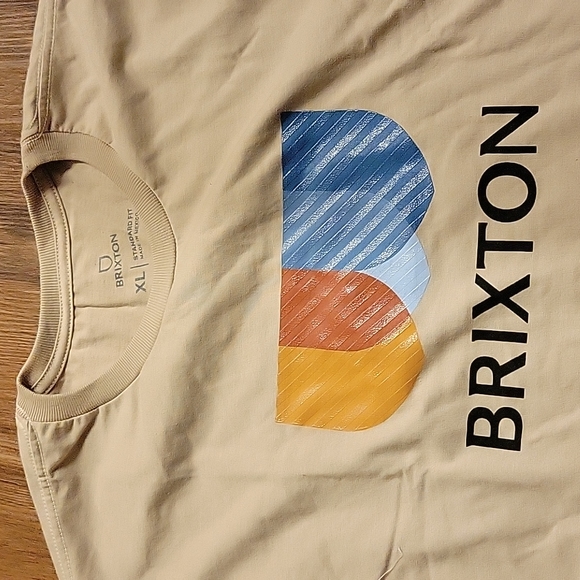 NWT Men's Brixton "Alton Long Sleeve" T-Shirt Black w/colorful logo. - Picture 2 of 6